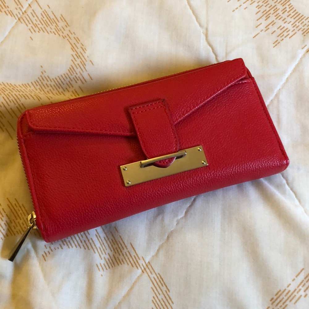 Red Faux Leather Wallet